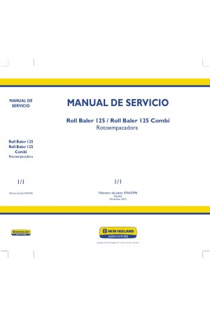 New Holland Roll Baler 125 Service Manual