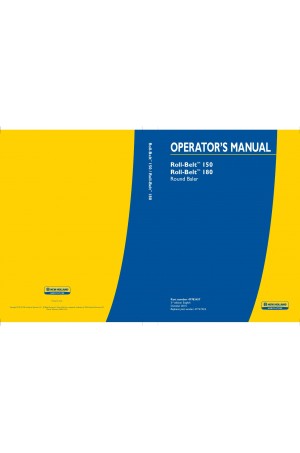 New Holland Roll-Belt 150, Roll-Belt 180 Operator`s Manual