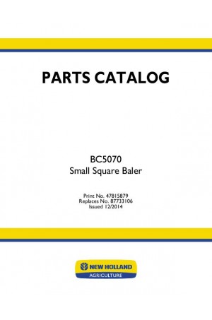 New Holland BC5070 Parts Catalog