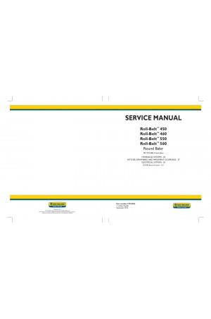 New Holland Roll-Belt 450, Roll-Belt 460, Roll-Belt 550, Roll-Belt 560 Service Manual