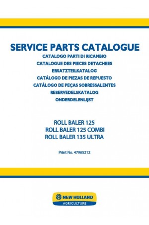 New Holland Roll Baler 125, Roll Baler 135 Parts Catalog
