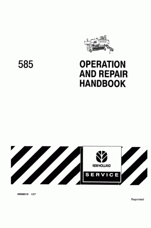 New Holland 585 Operator`s Manual