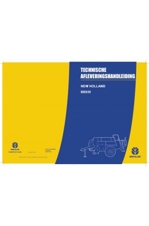 New Holland BB920 Operator`s Manual