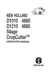 New Holland D1010, D1210 Operator`s Manual