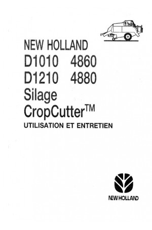 New Holland 4860, 4880, D1010, D1210 Operator`s Manual