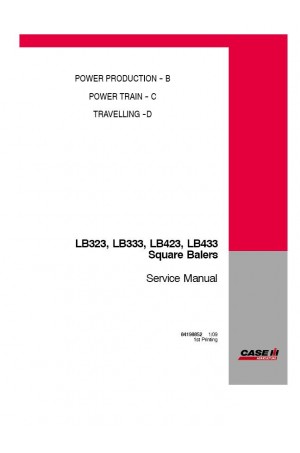 Case IH LB323, LB333, LB423, LB433 Service Manual