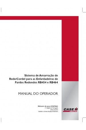 Case IH RB454, RB464 Operator`s Manual