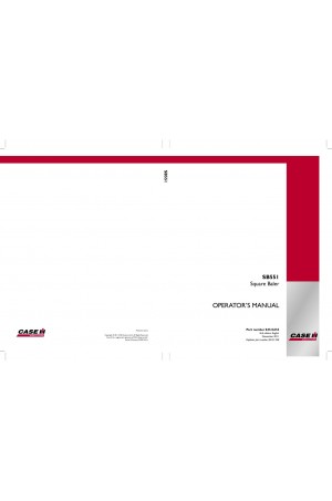 Case IH SB551 Operator`s Manual