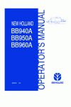 New Holland BB940A, BB950A, BB960A Operator`s Manual