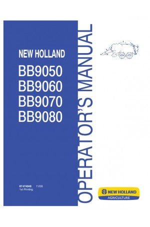 New Holland BB9050, BB9060, BB9070, BB9080 Operator`s Manual