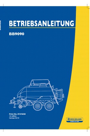 New Holland BB9090 Operator`s Manual