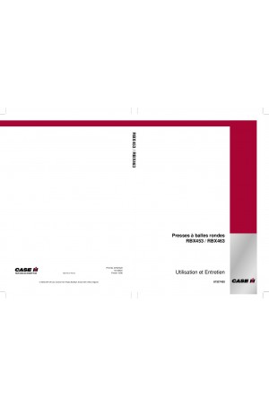Case IH RBX453, RBX463 Operator`s Manual