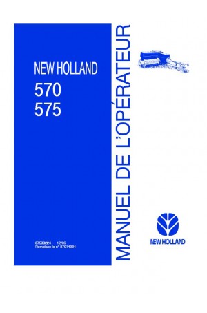 New Holland 570, 575 Operator`s Manual