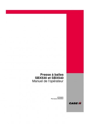 Case IH SBX530, SBX540 Operator`s Manual