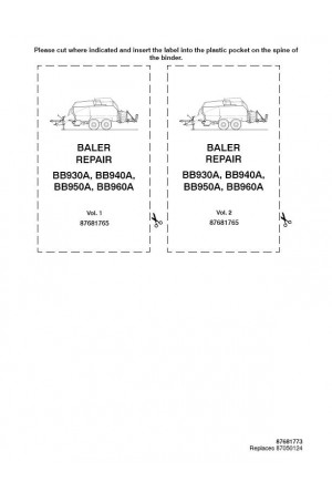 New Holland BB930A, BB940A, BB950A, BB960A Service Manual