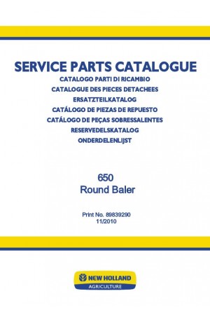 New Holland 650 Parts Catalog