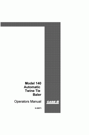 Case IH 140, 140T Operator`s Manual