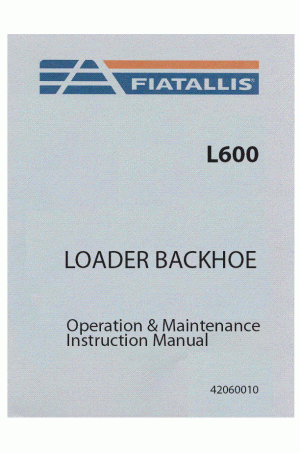 New Holland CE L600 Operator`s Manual