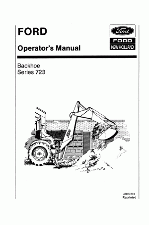 New Holland 723 Operator`s Manual