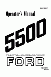 New Holland 5500 Operator`s Manual