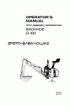 New Holland D-100 Operator`s Manual
