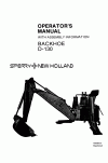 New Holland D130 Operator`s Manual