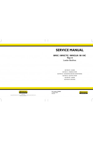 New Holland CE B110C, B95C, B95CLR, B95CTC Service Manual