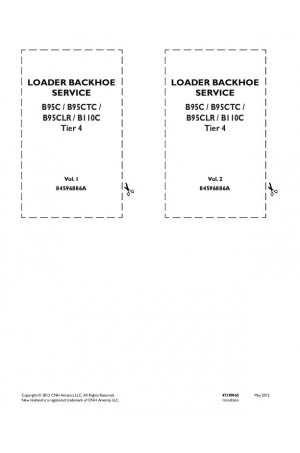 New Holland CE B110C, B95C, B95CLR, B95CTC Service Manual