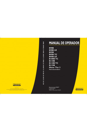 New Holland CE B100BTC, B110B, B110BTC, B115B, B90B, B90BLR, B95B, B95BLR, B95BTC Operator`s Manual