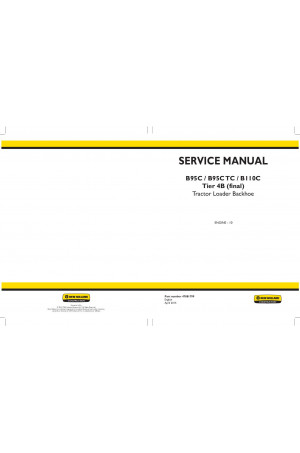 New Holland CE B110C, B95C, B95CTC Service Manual