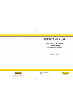 New Holland CE B110C, B95C, B95CTC Service Manual