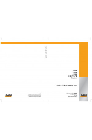 Case 580ST, 590ST, 695ST Operator`s Manual