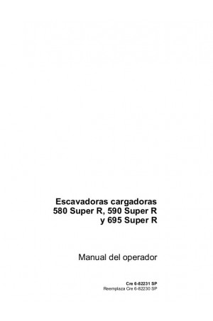 Case 580SR, 590SR, 695SR Operator`s Manual