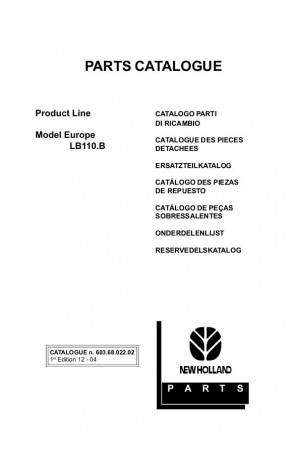 New Holland CE LB110.B Parts Catalog