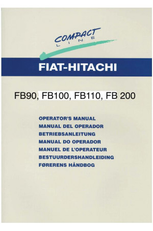 Kobelco FB100, FB110, FB200, FB90 Operator`s Manual