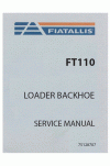 New Holland CE FT110 Service Manual