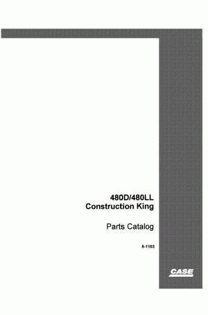 Case 480D, 480LL Parts Catalog