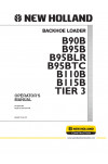 New Holland CE B110B, B115B, B90B, B95B, B95BLR, B95BTC Operator`s Manual