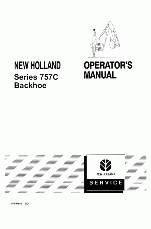 New Holland 757C Operator`s Manual