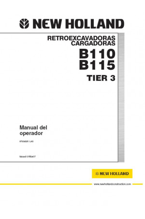 New Holland CE B110, B115 Operator`s Manual
