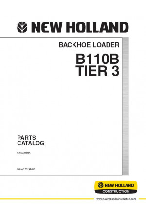 New Holland CE B110B Parts Catalog