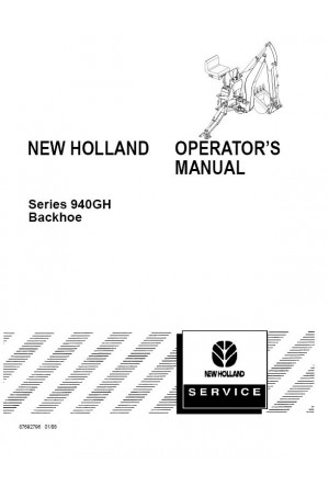 New Holland 940GH Operator`s Manual