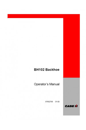 Case IH BH102 Operator`s Manual