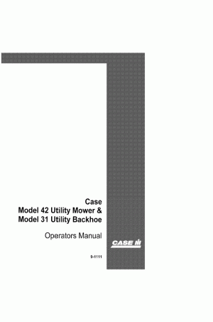 Case 31, 42, 530SL Operator`s Manual