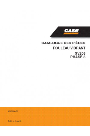 Case SV208 Parts Catalog
