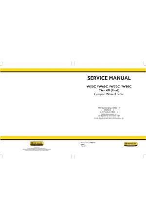 New Holland CE W50C, W60C, W70C, W80C Service Manual