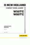 New Holland CE W50TC, W80TC Operator`s Manual