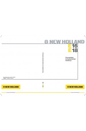 New Holland CE E16, E18 Operator`s Manual