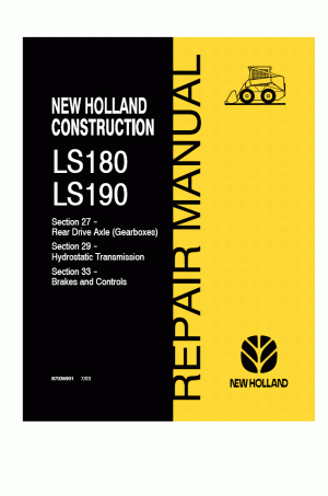 New Holland CE LS180 Service Manual