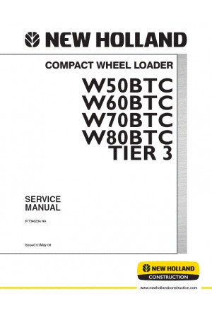 New Holland CE W50BTC, W60BTC, W70BTC, W80BTC Service Manual